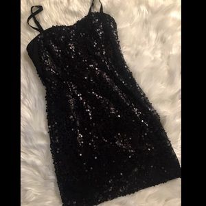 H&M Black Sequin Dress